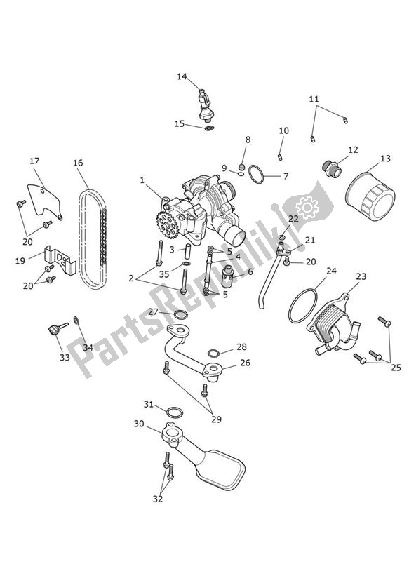 Alle onderdelen voor de Oilpump Lubrication van de Triumph Trident 660 2020 - 2024