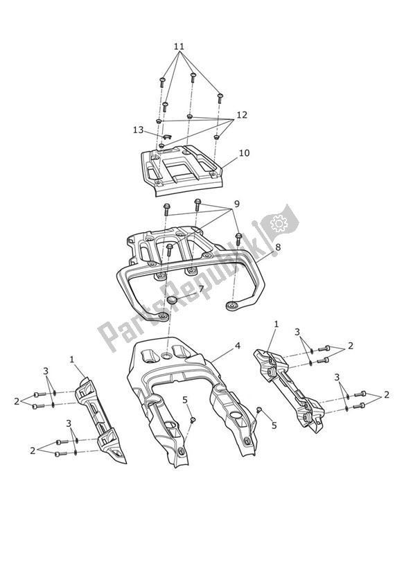 Todas las partes para Fairing Rear - Explorer Xca de Triumph Explorer XCA 1215 2015 - 2017