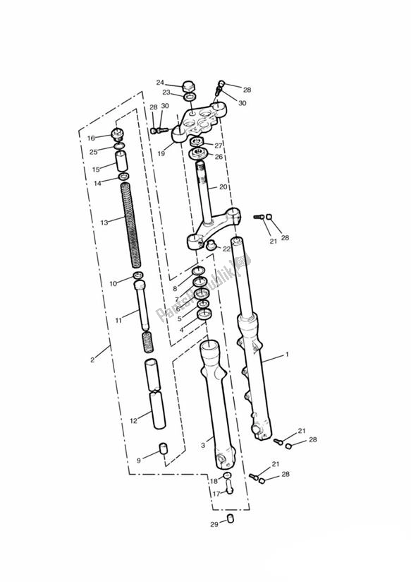Tutte le parti per il Front Suspension Up To Vin092893 del Triumph Legend TT 885 1998 - 2001