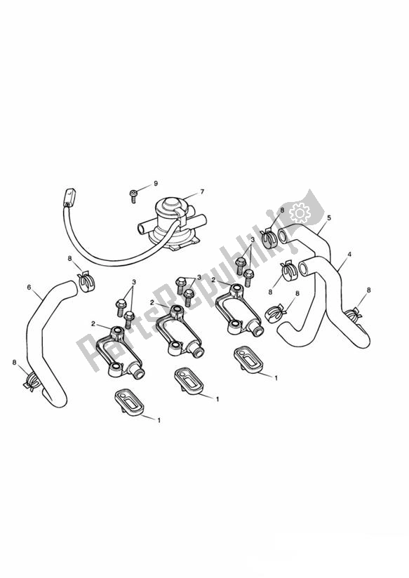 Wszystkie części do Emission Control From Vin179119 Triumph Daytona 955I From VIN 132513 1997 - 2006