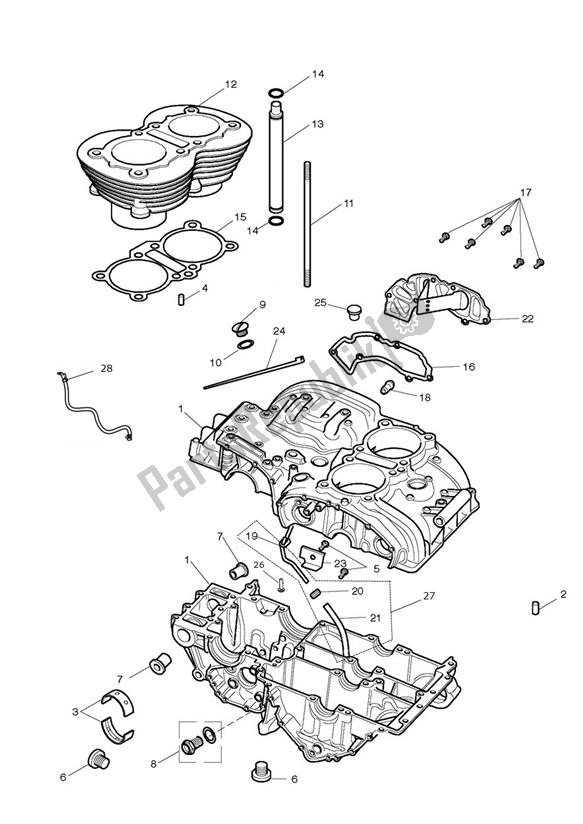 Toutes les pièces pour le Carter du Triumph Thruxton EFI 865 2008 - 2016