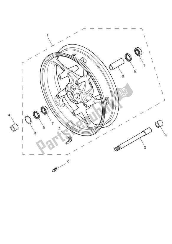 Tutte le parti per il Ruota Anteriore del Triumph Trident 660 2020 - 2024
