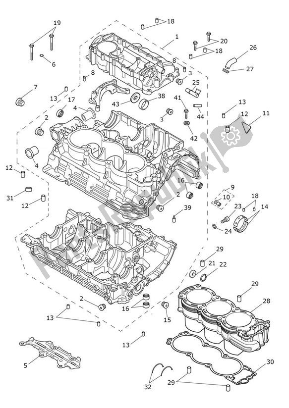 Todas as partes de Bloco Do Motor do Triumph Rocket 3 GT 2458 2020 - 2024