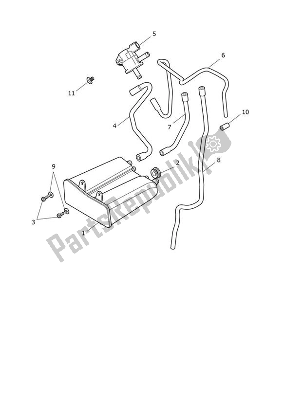 All parts for the Evap System of the Triumph Scrambler 900 From 2022 2022 - 2024