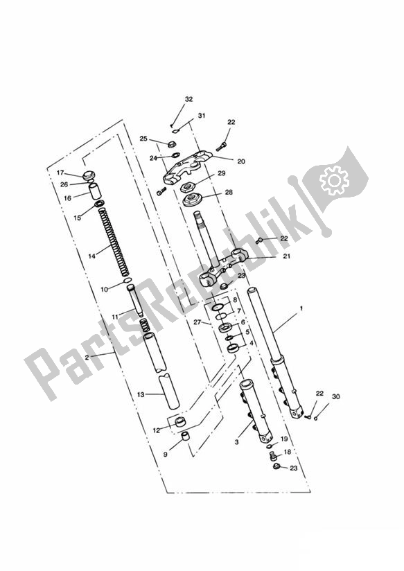 Toutes les pièces pour le Suspension Avant du Triumph Trophy UP TO VIN 29155 1215 2012 - 2017