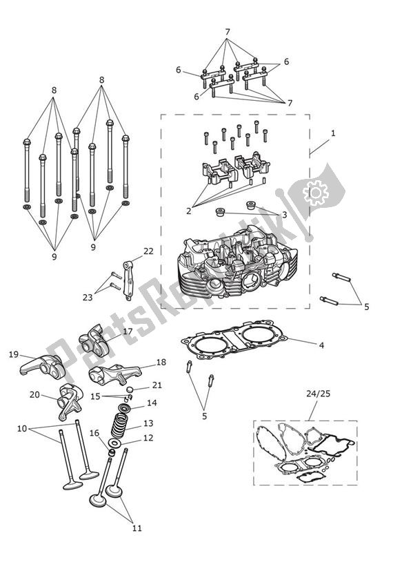 Todas las partes para Cabeza De Cilindro de Triumph Thruxton 1200 2016 - 2020