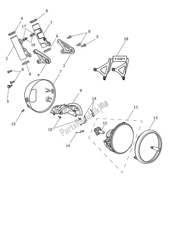 Alle onderdelen voor de Headlight - Speed Twin Up To Vin Ae2310 van de Triumph Speed Twin UP TO VIN AE 2310 1200 2019 - 2020