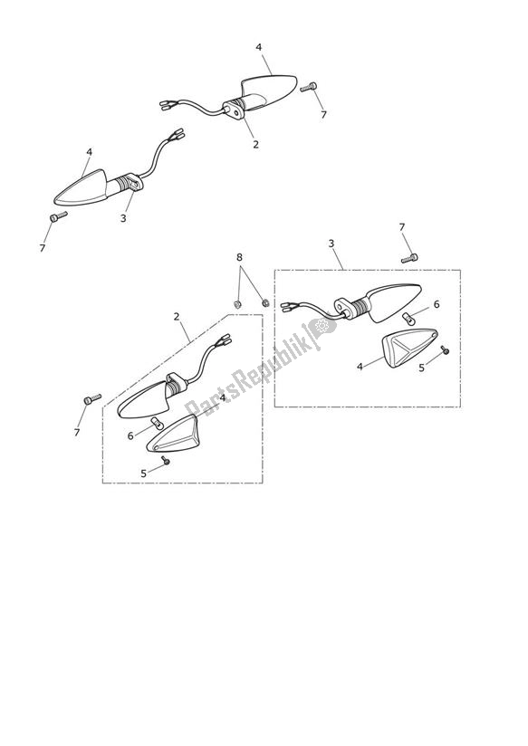 Toutes les pièces pour le Indicator du Triumph Street Triple S 660 From VIN 967907 2021 - 2024