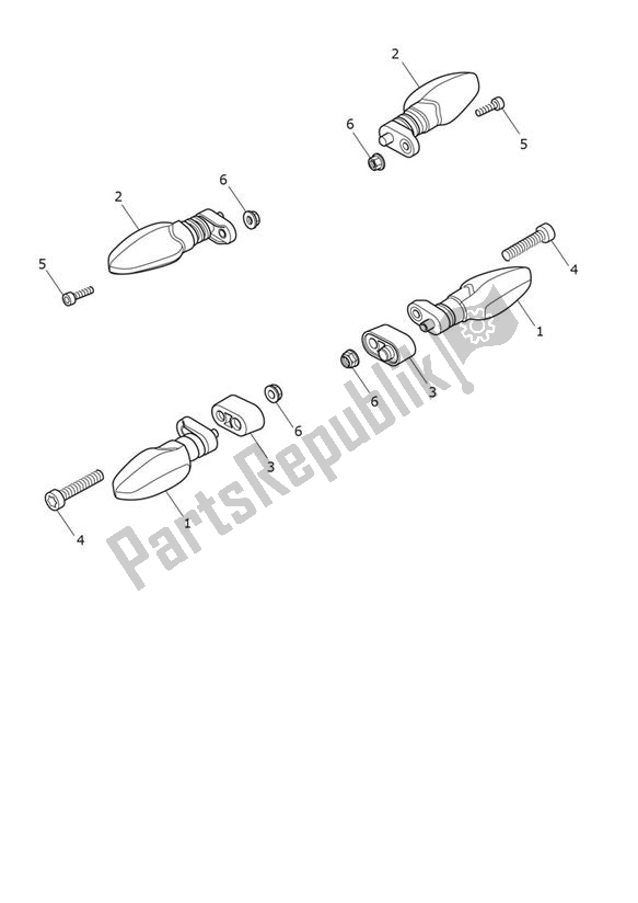 Todas las partes para Indicator Standard - Speed Twin From Vin Ae2311 de Triumph Speed Twin From VIN AE 2311 1200 2021 - 2024