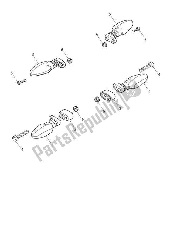 All parts for the Indicator Led - Speed Twin Up To Vin Ae2310 of the Triumph Speed Twin UP TO VIN AE 2310 1200 2019 - 2020