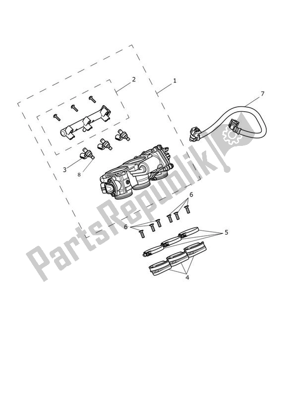 All parts for the Injection of the Triumph Street Triple R UP TO VIN 982751 765 2017 - 2020