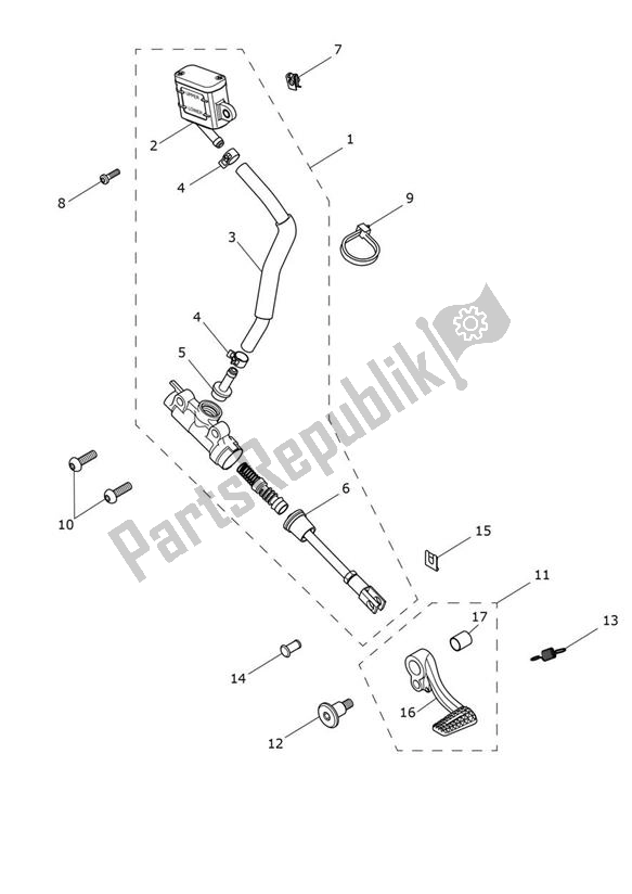 Tutte le parti per il Master Cylinder Assy Rear - Speed Twin Up To Vin Ae2310 del Triumph Speed Twin UP TO VIN AE 2310 1200 2019 - 2020