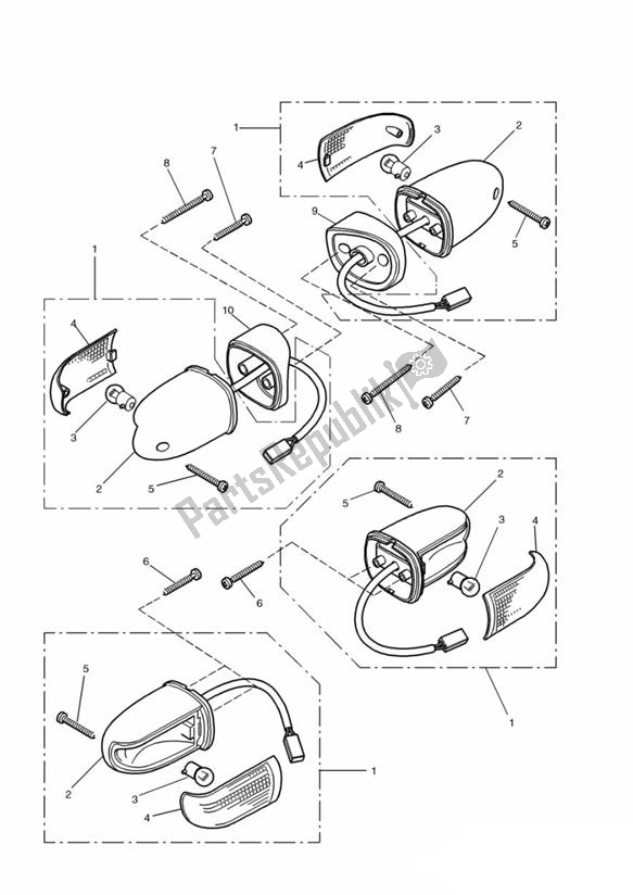 Todas las partes para Indicator de Triumph Trophy From VIN 29156 1215 2018 - 2021