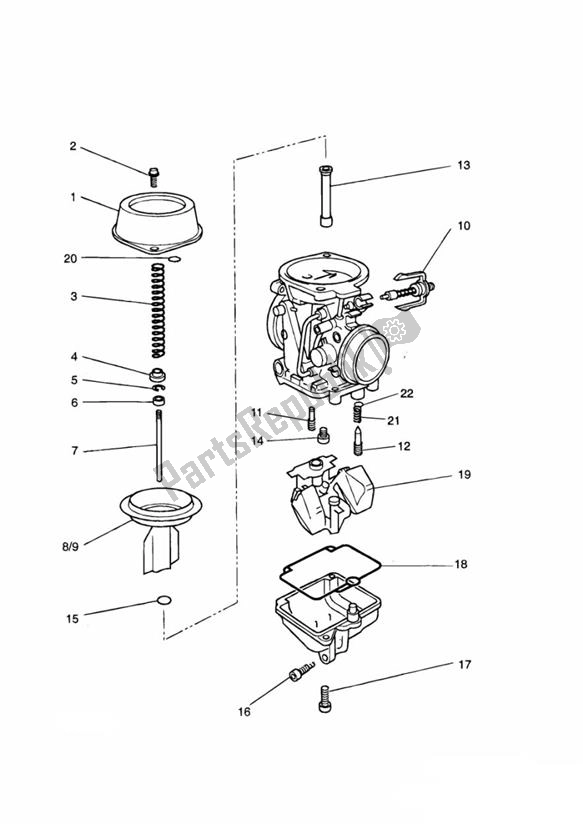 Todas as partes de Carburator Parts For T1240635 do Triumph Daytona 900 & 1200 885 1992 - 1997