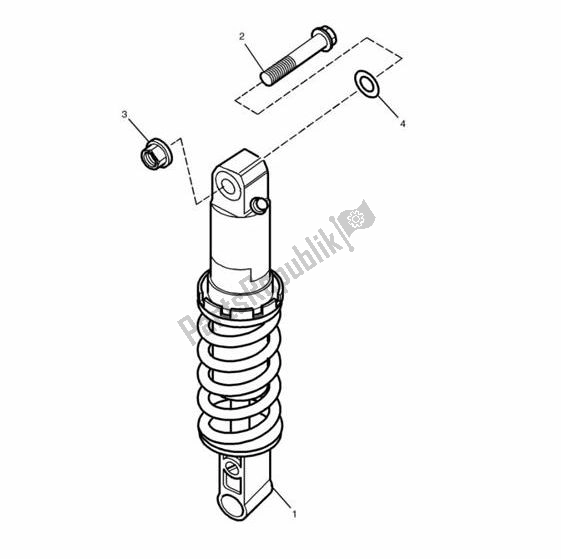 Tutte le parti per il Rear Suspension Unit From Vin029156-051975 del Triumph Trident 750 & 900 748 1990 - 1998