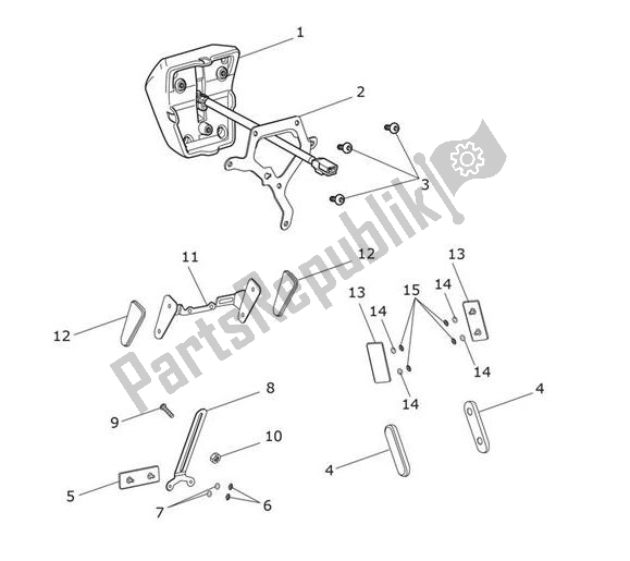 All parts for the Rear Light of the Triumph Tiger 1200 XCA 1215 2018 - 2021