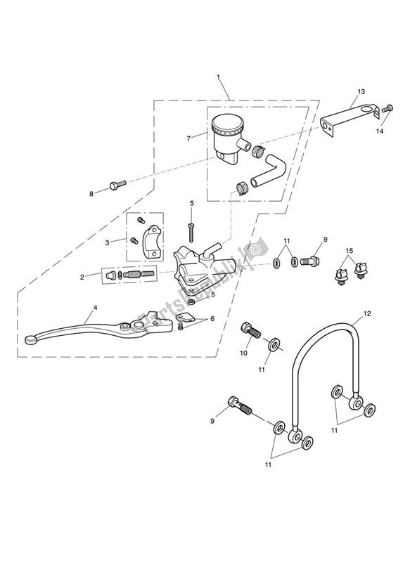 Tutte le parti per il Master Cylinder Assy Front del Triumph Tiger Sport UP TO VIN 750469 1050 2013 - 2021
