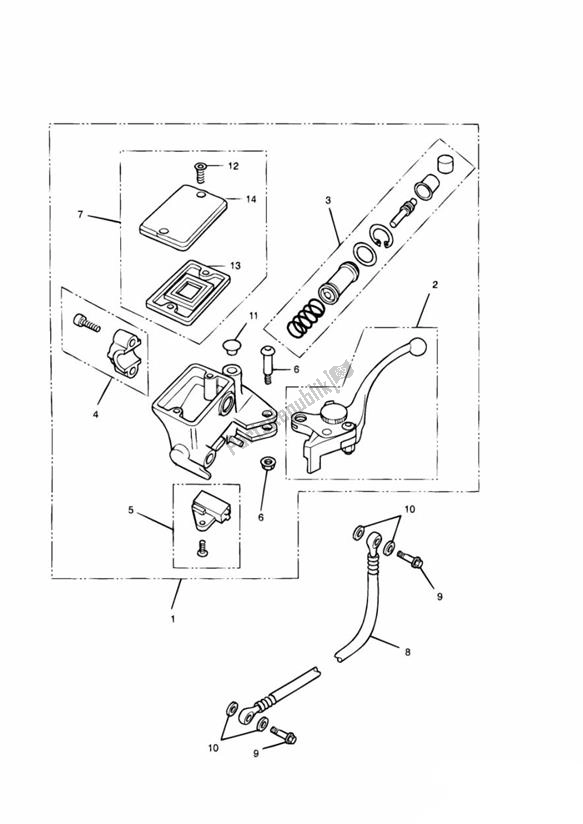 Tutte le parti per il Controllo Della Frizione del Triumph Daytona 750 & 1000 748 1990 - 1993