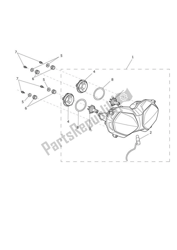 Tutte le parti per il Headlight - Explorer Xrt del Triumph Explorer XRT 1215 2015 - 2017
