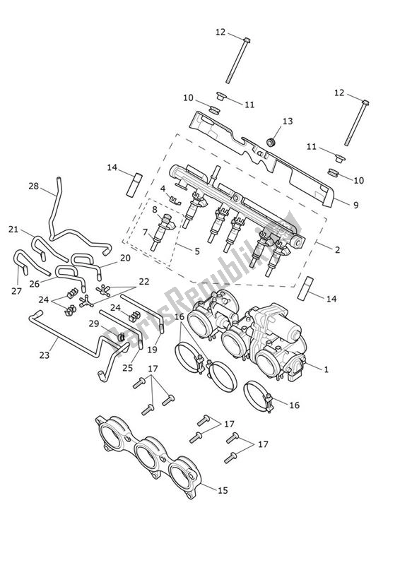 Todas las partes para Injection de Triumph Rocket 3 R 2458 2020 - 2024