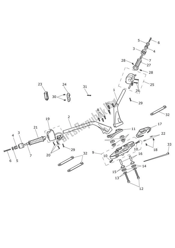 All parts for the Handlebar Switch of the Triumph Trophy 1215 2013 - 2017