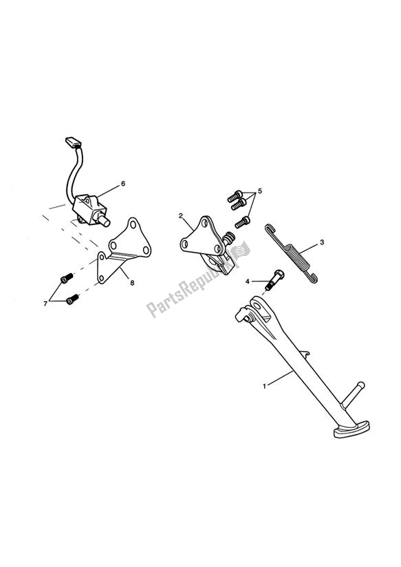 All parts for the Stands of the Triumph Speed Triple 1050 UP TO VIN 333178 2005 - 2010