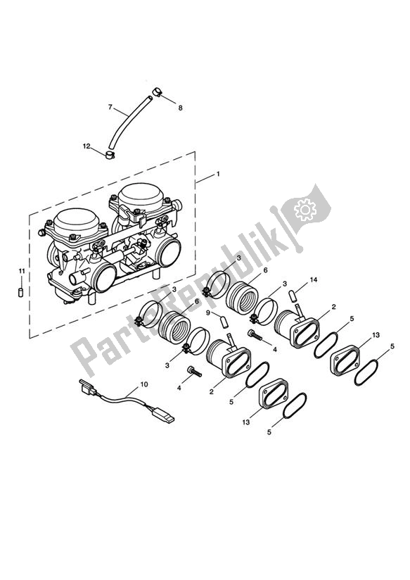 Alle onderdelen voor de Carburator T100 van de Triumph Bonneville & T 100 Carburator 865 2001 - 2015