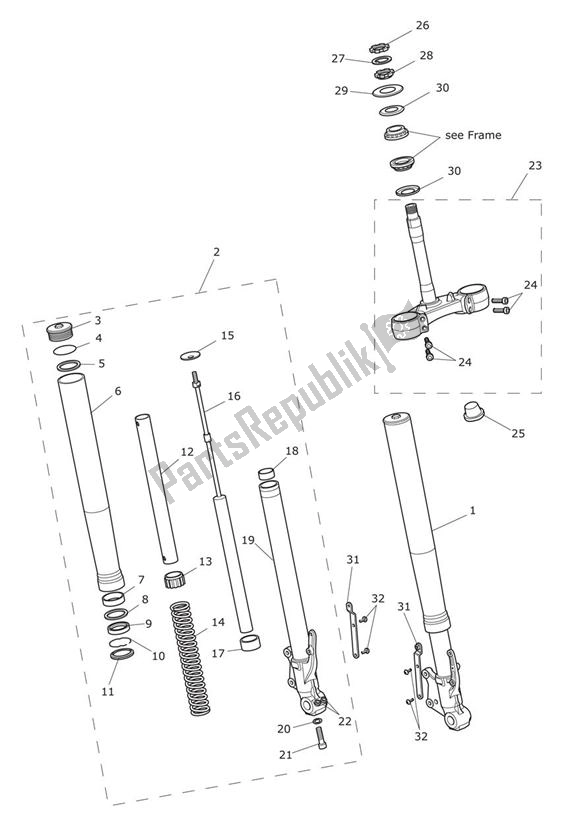 Tutte le parti per il Sospensioni Anteriori del Triumph Tiger 800 2010 - 2020