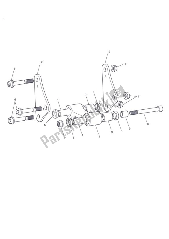 Toutes les pièces pour le Tringlerie De Suspension Arrière du Triumph Tiger Sport UP TO VIN 750469 1050 2013 - 2021