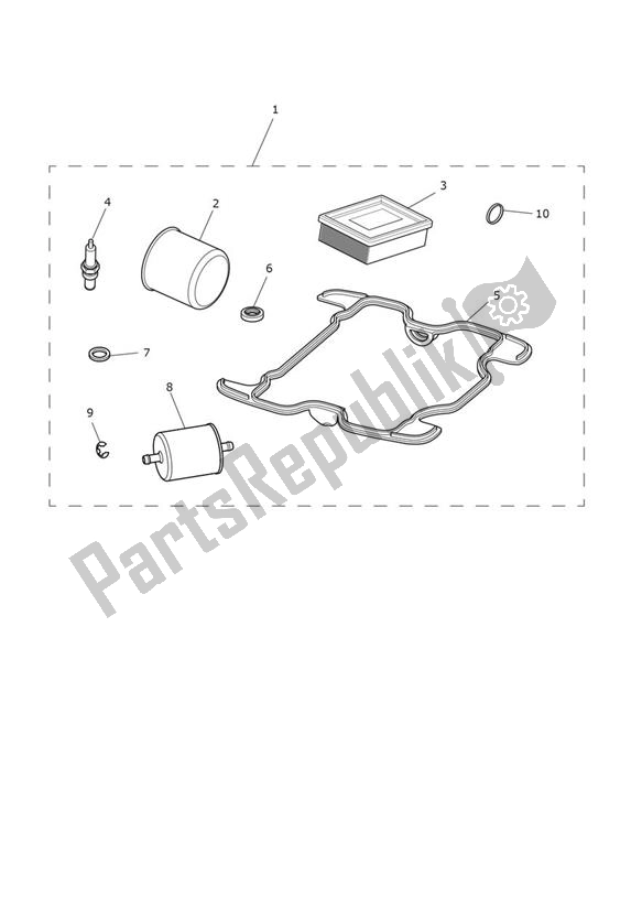 Todas las partes para Servicekit de Triumph Bonneville T 100 Black From 2016 900 2017 - 2021