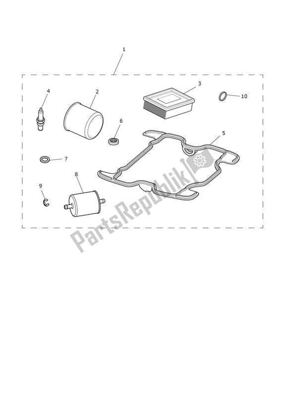 Tutte le parti per il Servicekit - Street Scrambler From Vin 914448 del Triumph Street Scrambler From VIN 914448 900 2019 - 2021