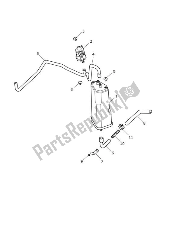 Wszystkie części do System Odparowywania Triumph Tiger 1200 Rally PRO 1215 2022 - 2024