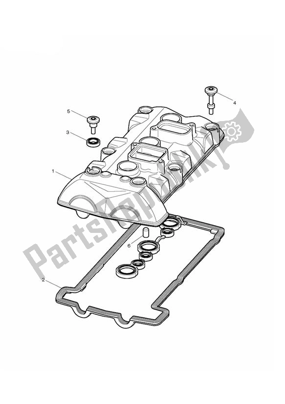 Todas las partes para Camshaft Cover de Triumph Tiger XCX UP TO VIN 855531 1215 2015 - 2017