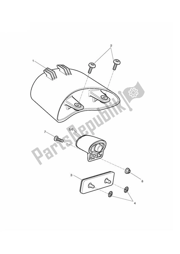 Todas las partes para Luz Trasera de Triumph Daytona R UP TO VIN 564947 675 2009 - 2017