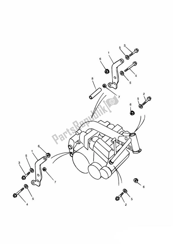 Todas as partes de Engine Carrier do Triumph Legend TT 885 1998 - 2001