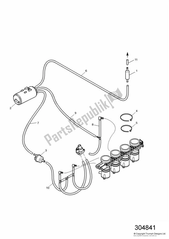 Tutte le parti per il Evap System del Triumph TT 600 599 2000 - 2003