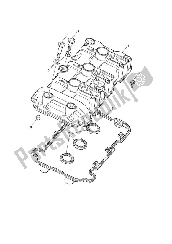 Wszystkie części do Camshaft Cover Triumph Sprint GT 1050 2011 - 2016