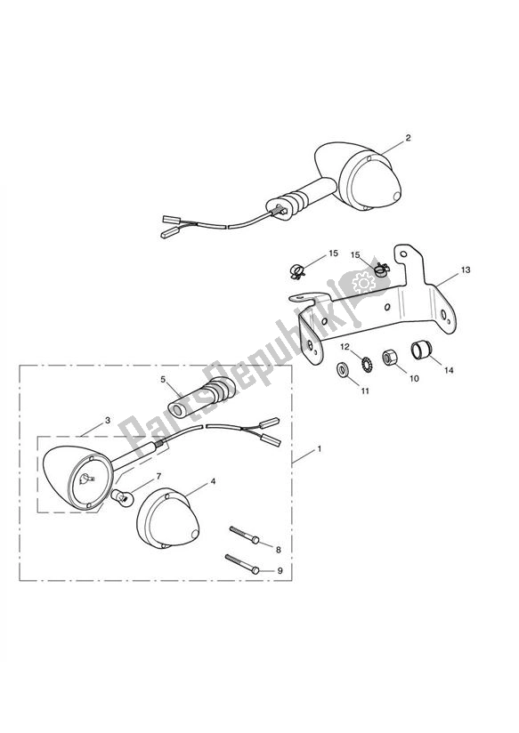 Todas las partes para Indicator Front Se de Triumph Bonneville & SE From VIN 380777 865 2009 - 2015