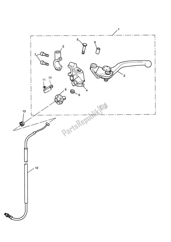 All parts for the Clutch Control of the Triumph Speed Triple 1050 From VIN 333179 2011 - 2015