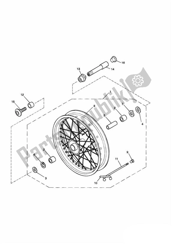 All parts for the Front Wheel Up To Vin281465-f2 & Up To 279278-f4 of the Triumph America Carburator 790 2001 - 2007