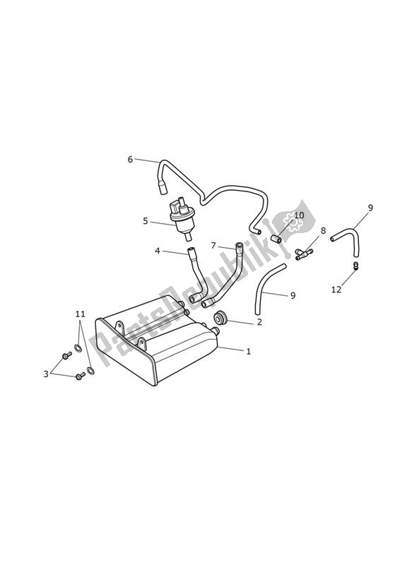 All parts for the Evap System Up To Vin 833613 of the Triumph Thruxton R 1200 2016 - 2020