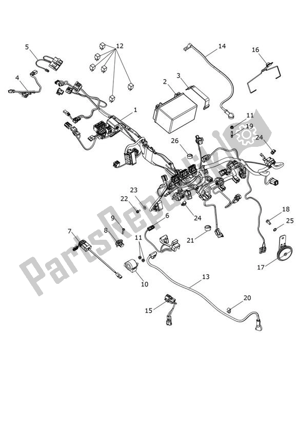 Wszystkie części do Sprz? T Elektryczny Triumph Street Triple R From VIN BF 1297 765 2021 - 2024