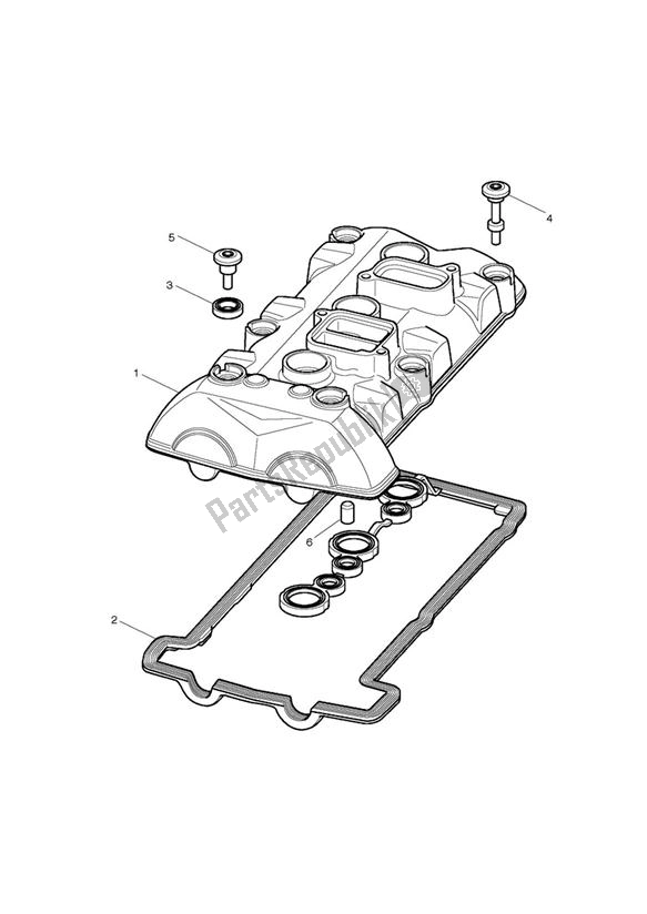 Todas as partes de Camshaft Cover do Triumph Street Triple From VIN 560477 675 2012 - 2016