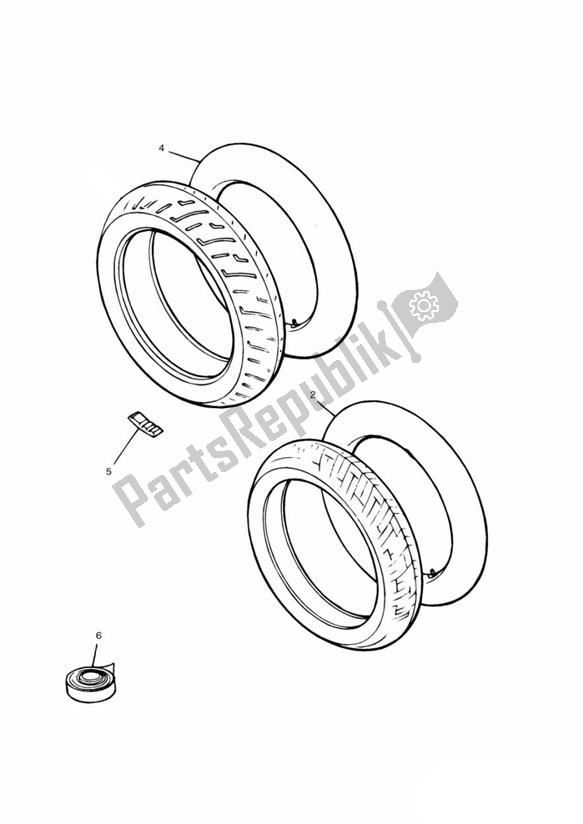 Tutte le parti per il Tyres del Triumph Tiger 955I Spoked 2001 - 2006