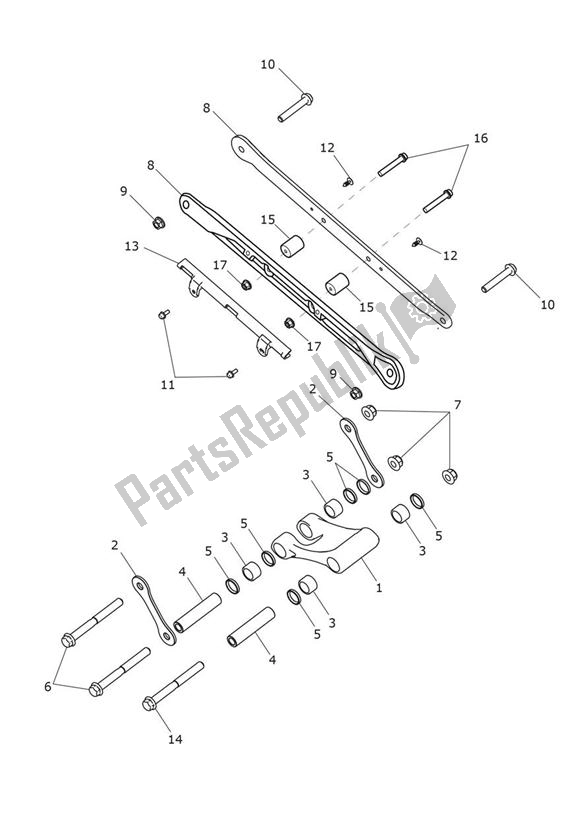 Wszystkie części do Rear Suspension Linkage - Explorer Xca Triumph Explorer XCA 1215 2015 - 2017