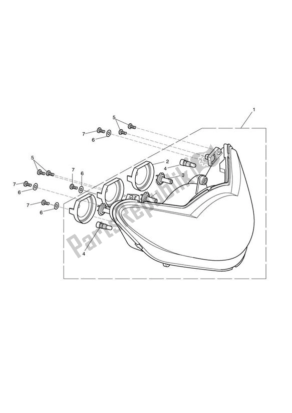 All parts for the Headlight of the Triumph Sprint GT 1050 2011 - 2016
