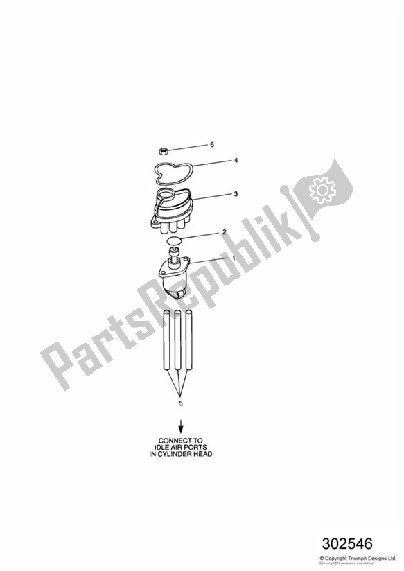 Alle onderdelen voor de Idle Speed Control van de Triumph Speed Triple 955I From VIN 141872 2002 - 2004