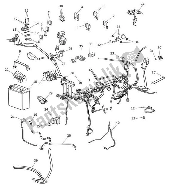 All parts for the Electrical Equipment of the Triumph Tiger XRX From VIN 855532 1215 2018 - 2021