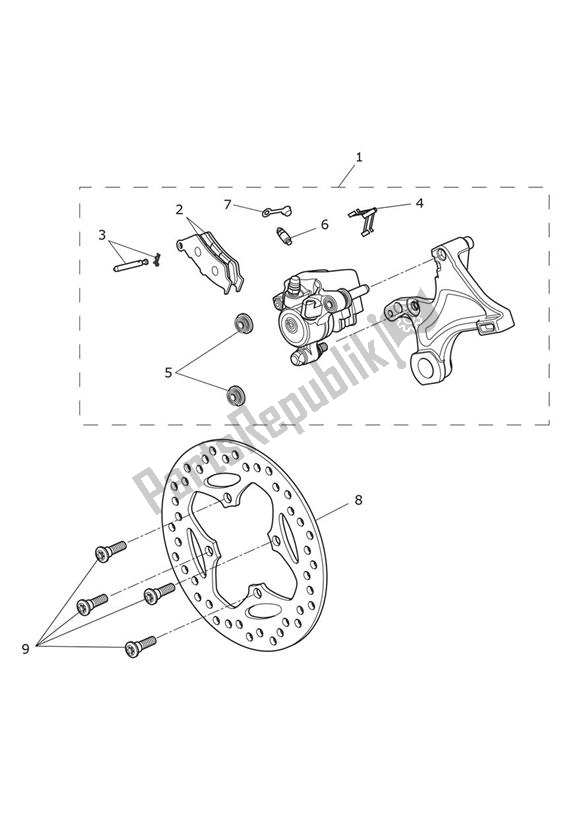 All parts for the Break Rear of the Triumph Street Triple S From VIN 803572-967906 765 2017 - 2020