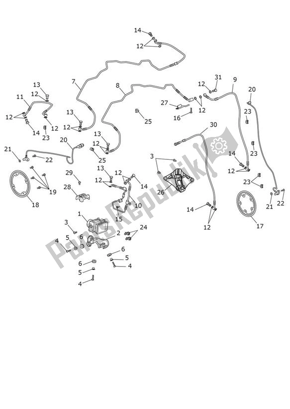 Todas as partes de Abs do Triumph Bonneville T 120 From AC 6130 +chrome & Goldline 1200 2021 - 2024